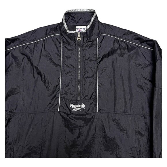 Vintage 90s Reebok Retro Windbreaker Splash Track Bomber Jacket Mens Large - Picture 5 of 6